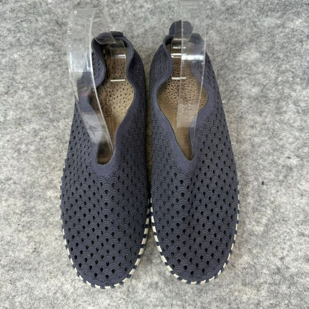 Ilse Jacobsen Tulip Slip On Shoes Womens Size 37 US 6.5 Blue Loafers Coastal